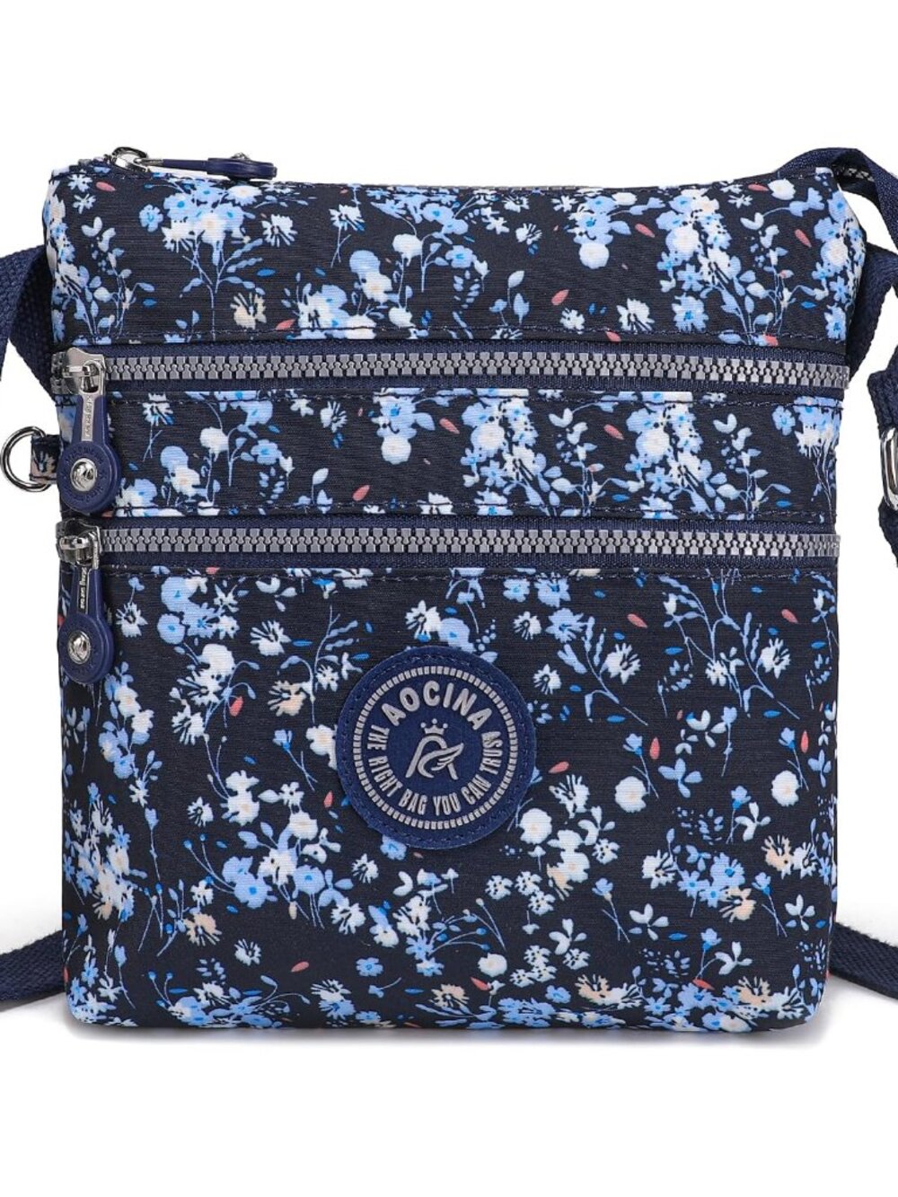 Nylon Crossbody Bags for Women Multi Pocket Small Cross Body Purse Lightweight T